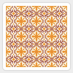 Spanish tiles in wonderful autumn colour, tile pattern Sticker